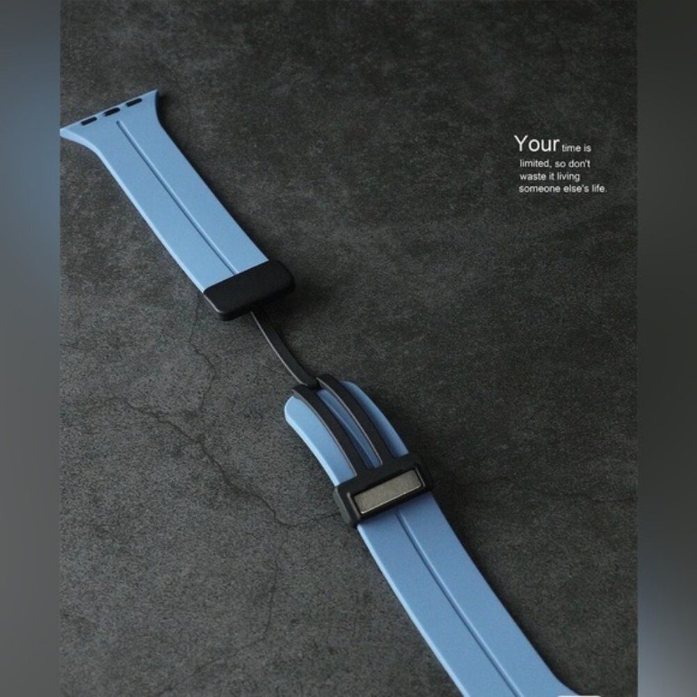 Apple Watch Band Waterproof Magnetic Adjustable Stylish Strap Watch Band - Blue - Picture 3 of 6